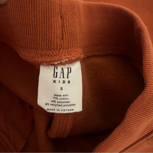 Gap Kids Relaxed Fleece Small Logo Pull-On Shorts Brown & Burnt Orange EUC - Picture 5 of 13